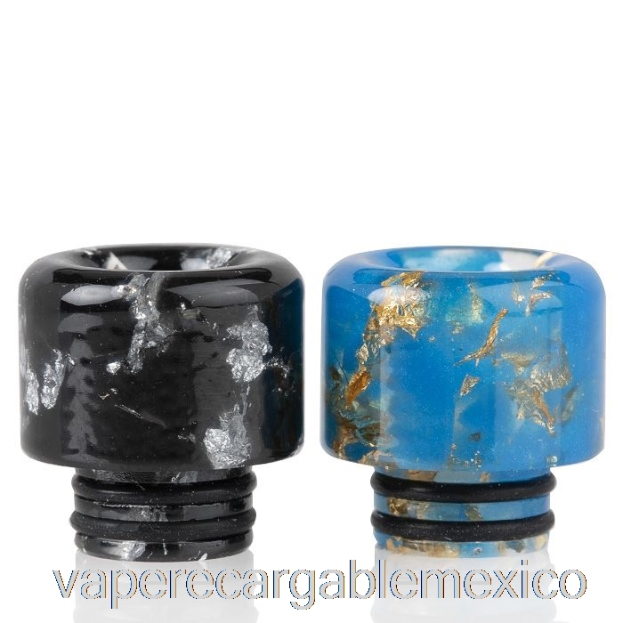 Vape Recargable 510 Lentejuelas Resina Punta De Goteo Oro Negro
